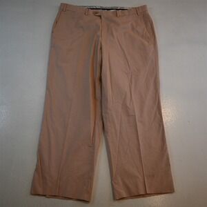 Hiltl 36x28 Peach Orange 100% Cotton Flat Front Classic Dress Mens Pants